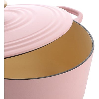 BK Bourgogne Cast Iron Casserole Blush Pink 28 cm