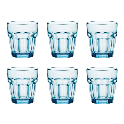 bormioli drinkglas- ice rock bar blauw (6 stuks)