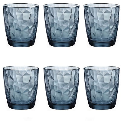 Bormioli Drinkglas Diamond Blauw 30.5 cl (6 stuks) 