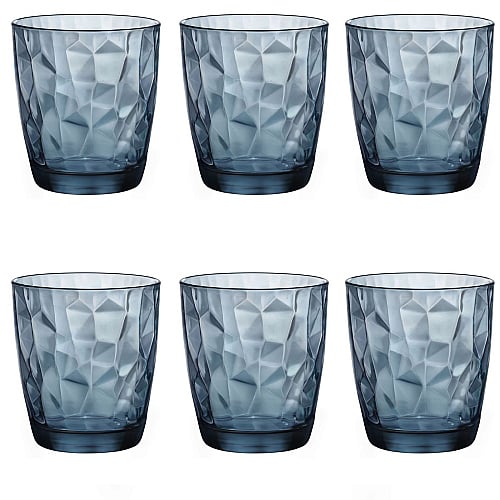 Bormioli Drinkglas Diamond Blauw 30.5 cl (6 stuks) 