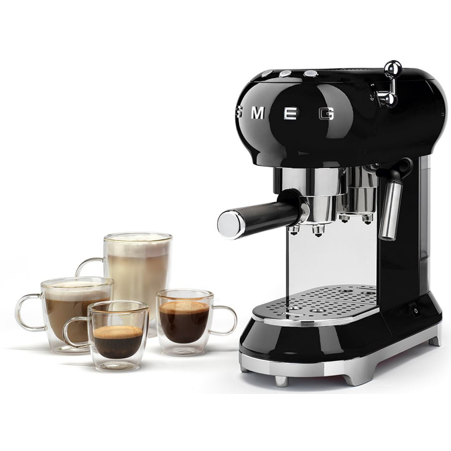 SMEG Espresso Koffiemachine ECF01BLEU Zwart Meesterslijpers.nl