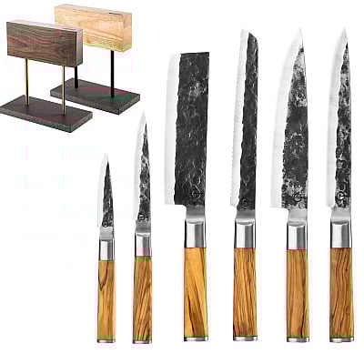 Olive Forged Messenset 6 delig + Messenblok