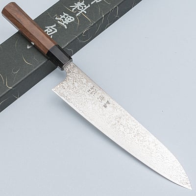 Hatsukokoro Ginga 34 Nickel Damast Gyuto 24 cm