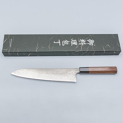 Hatsukokoro Ginga 34 Nickel Damast Gyuto 24 cm