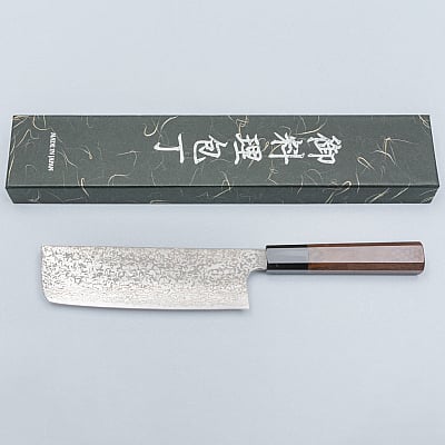 Hatsukokoro Ginga 34 Nickel Damast Nakiri 17 cm