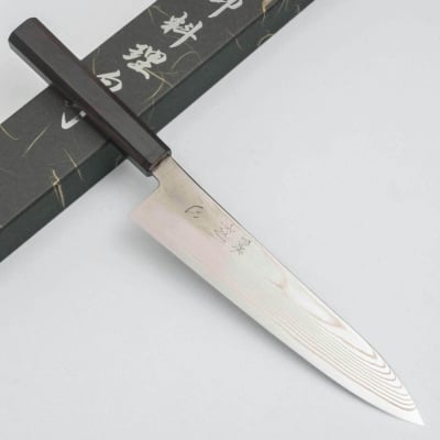 Hatsukokoro Ginsou Ginsan Nickel Damast Gyuto 21 cm