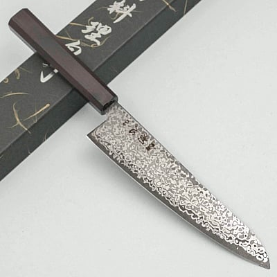 Hatsukokoro Hikari SLD Damast Ebony Gyuto 19.5 cm