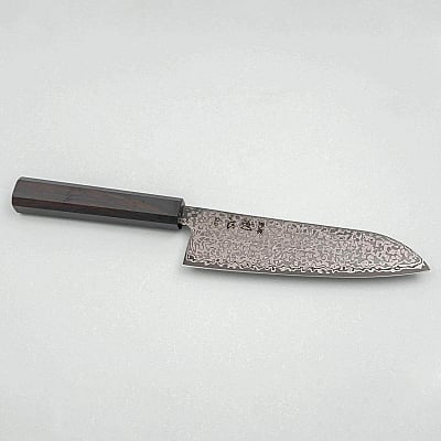 Hatsukokoro Hikari SLD Damast Ebony Santoku 17cm