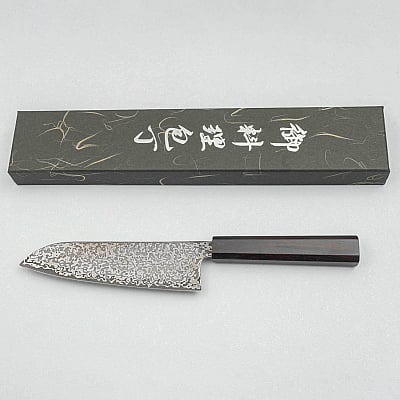 Hatsukokoro Hikari SLD Damast Ebony Santoku 17cm