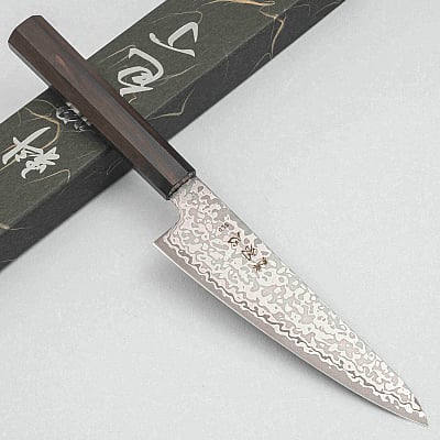 Hatsukokoro Hikari SLD Damast Ebony Ko-Santoku 15 cm