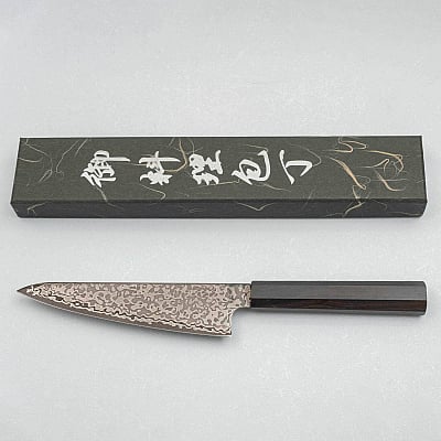Hatsukokoro Hikari SLD Damast Ebony Ko-Santoku 15 cm