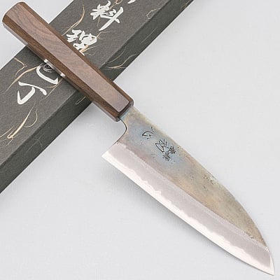 Hatsukokoro Kurosagi Aogami Super Bubinga Santoku 16.5 cm