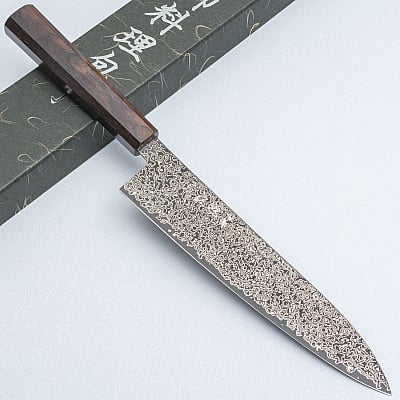 Hatsukokoro Saihyo SG2 Nickel Damast Gyuto 21 cm
