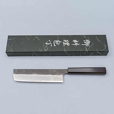 Hatsukokoro x Tojiro handgemaakte VG10 Damast Nakiri 16.5 cm