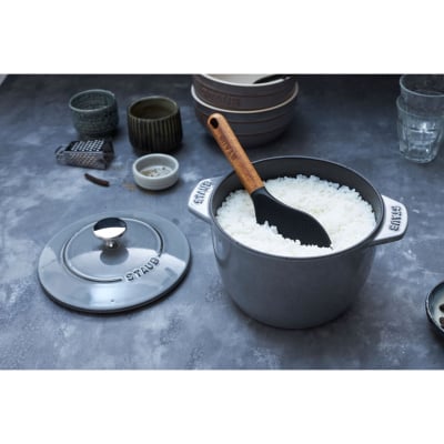 Staub Rijstlepel 22 cm Siliconen & Acaciahout