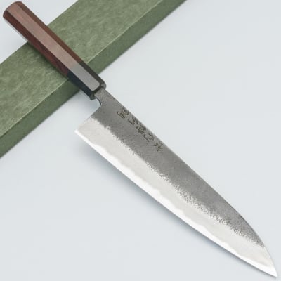 Munetoshi Blooming Iron Kurouchi Gyuto 24 cm