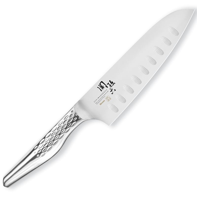 Kai Seki Magoroku Shoso Santoku 16.5 cm with Slots Free Engraved