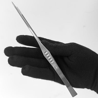 Kankuma Japan Gourmet Tweezers Straight Silver 21 cm