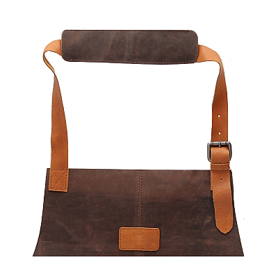Kazoku Lederschürze Braun/Cognac