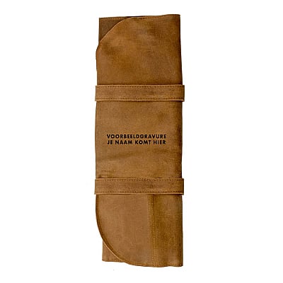 Kazoku Leather Knife Folder Brown 7 compartment