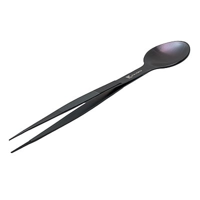 Kazoku Tasting Spoon With Tweezers Black