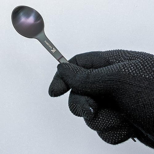 Kazoku Tasting Spoon With Tweezers Black