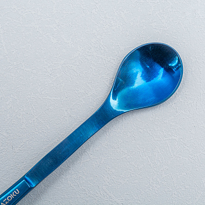 Kazoku Tasting Spoon With Tweezers Blue 