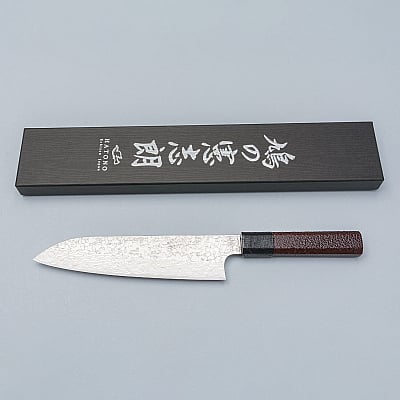 Kenshiro Hatono SG2 Damast Urushi Dark Gyuto 21 cm