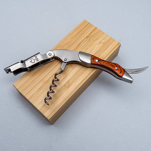 Laguiole Du Coeur Waiter's Knife / Wine Opener Rosewood with Bamboo Box