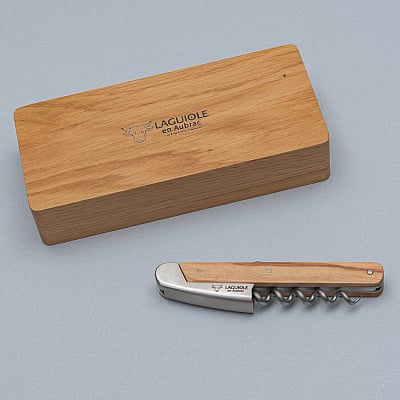 Laguiole en Aubrac Kelnersmes Andre & Michel Bras Olijfhout