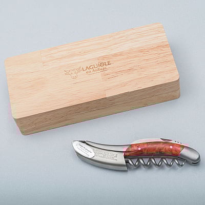 Laguiole en Aubrac Kelnersmes Red Poplar Burl