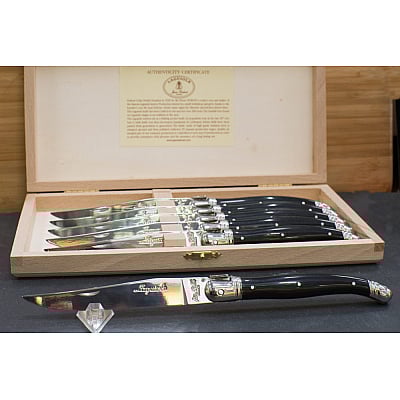 Laguiole Steakmessen Jean Dubost Zwart