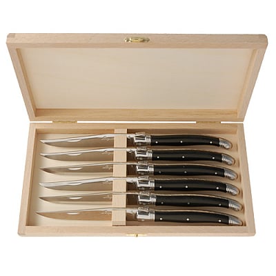 Laguiole Steakmessen Jean Dubost Zwart