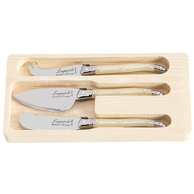 Laguiole Style de Vie Cheese Knives Set Pearl