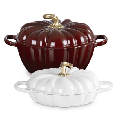 Le Creuset Braadpan Pompoen Garnet/ Campagnard Wit