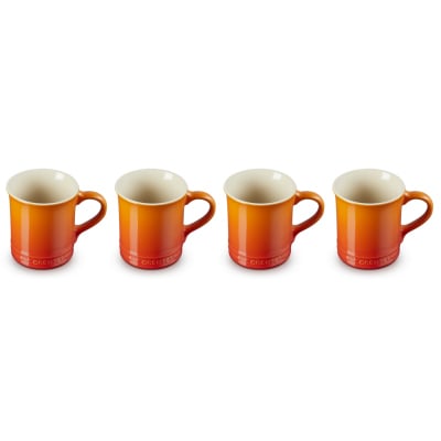 Le Creuset Mokkenset Oranjerood 400 ml (4 stuks)
