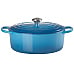 le creuset signature braadpan ovaal 31 cm marseille blauw