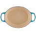 le creuset signature braadpan ovaal 31 cm marseille blauw