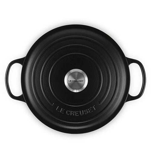 le creuset signature braadpan 20 cm zwart mat