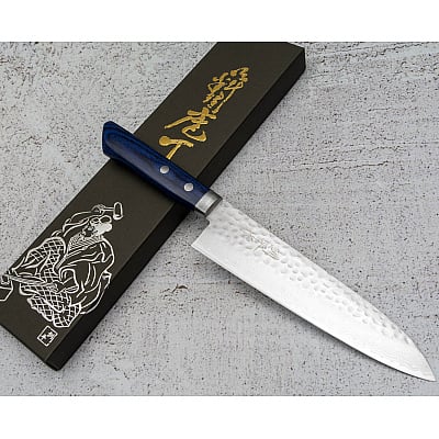 Masutani VG 10 Tsuchime Blau Kochmesser 18 cm
