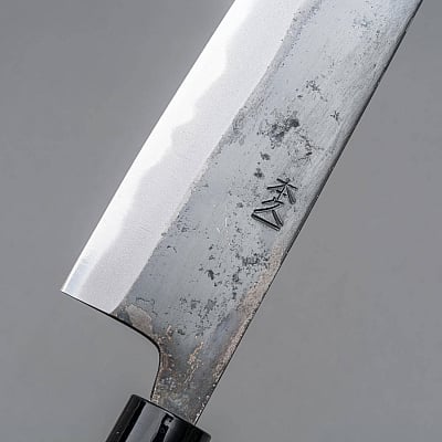 Motokyuuichi Shirogami #2 Kurouchi Bunka 18 cm
