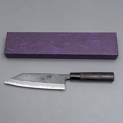 Motokyuuichi Shirogami #2 Kurouchi Bunka 18 cm