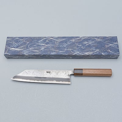 Motokyuuichi Aogami Super Nashiji Striped Bunka 21 cm
