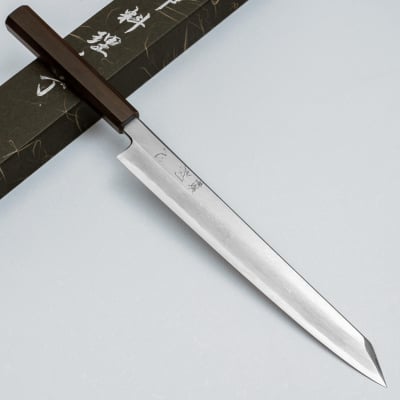 Nakagawa Satoshi Aogami Damast Kiritsuke Yanagiba 27 cm