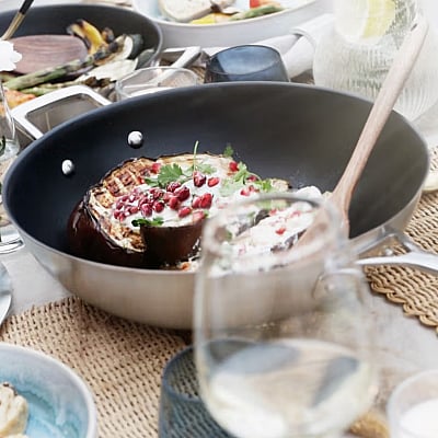 Olavson Wok Met Koperen Kern Coated 30 cm 