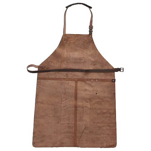 Old West Lederschürze Cognac