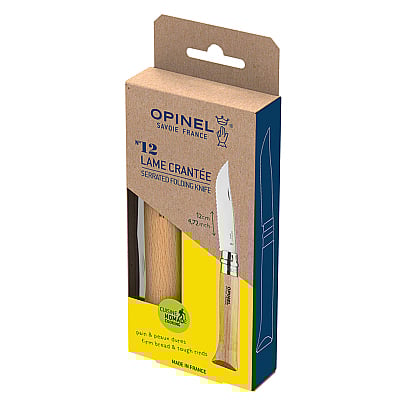 Opinel Zakmes no. 12 Gekarteld Roestvrij