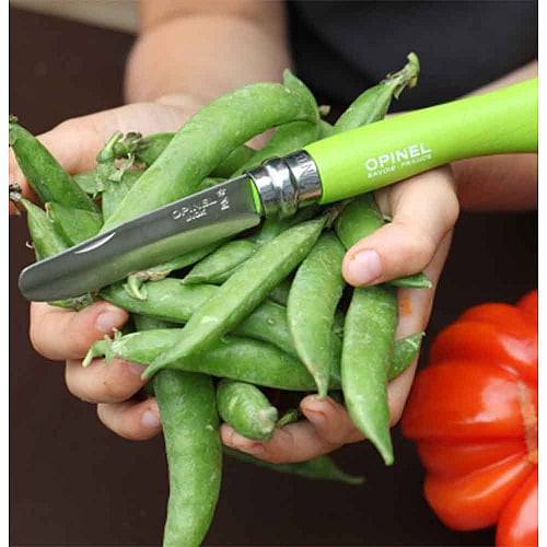 opinel zakmes afgerond no. 7 roestvrij groen