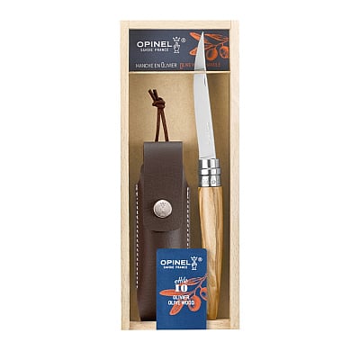 Opinel Zakmes Plumier Effilé 10 Olivier + etui