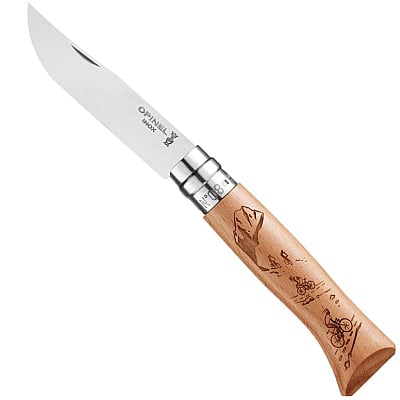 Opinel Zakmes no 8 Eikenhout Roestvrij Alpine Biking